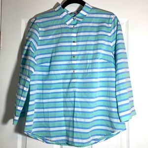 Size 14P Lands End Striped shirt